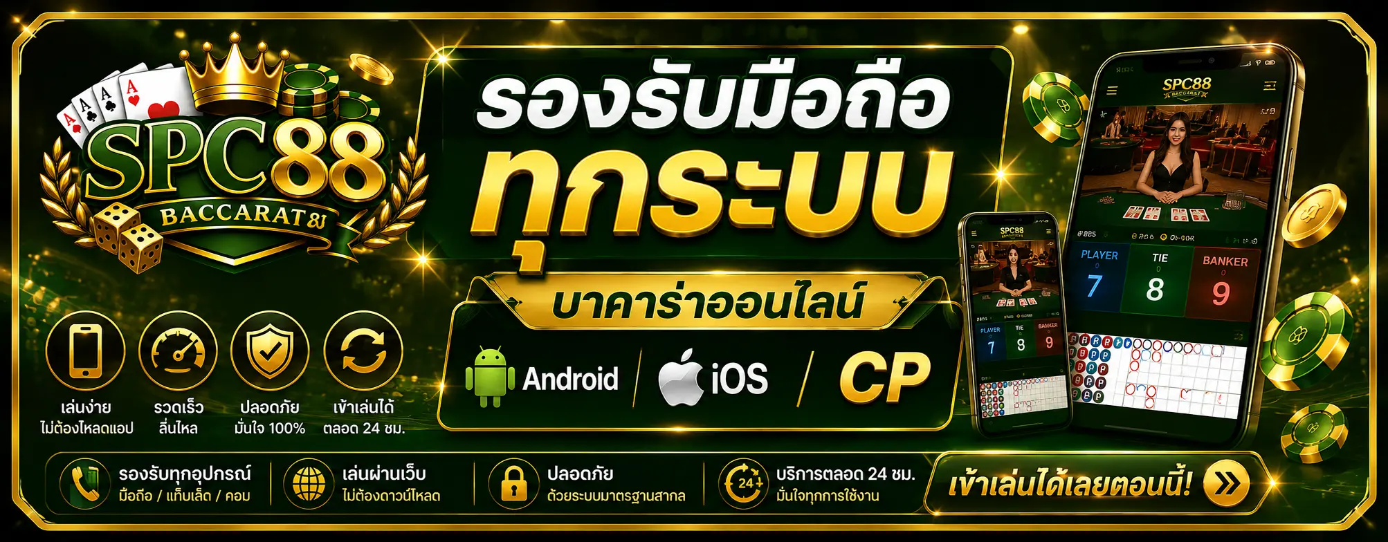 รองรับมือถือทุกระบบ บนเว็บ บาคาร่าออนไลน์